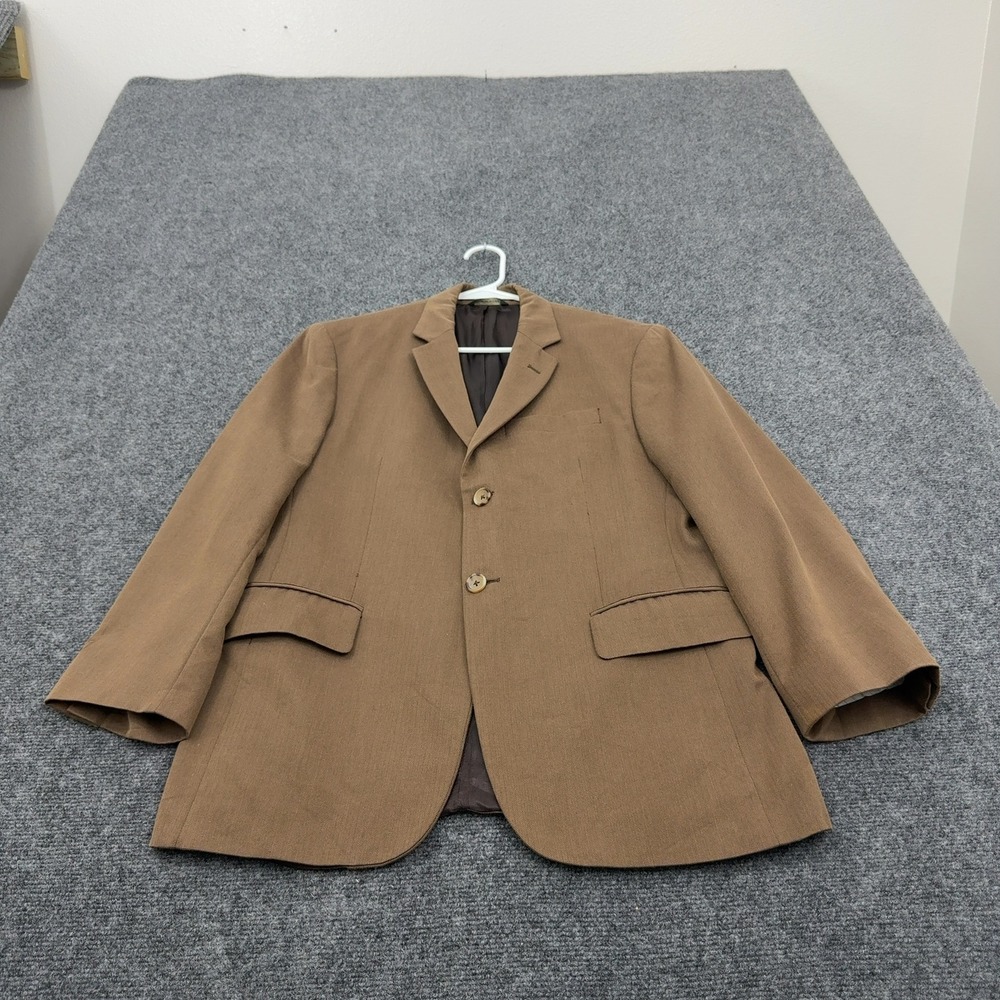 Banana Republic Blazer Men 38S Brown Cotton Wool Herringbone Double Vent Classic